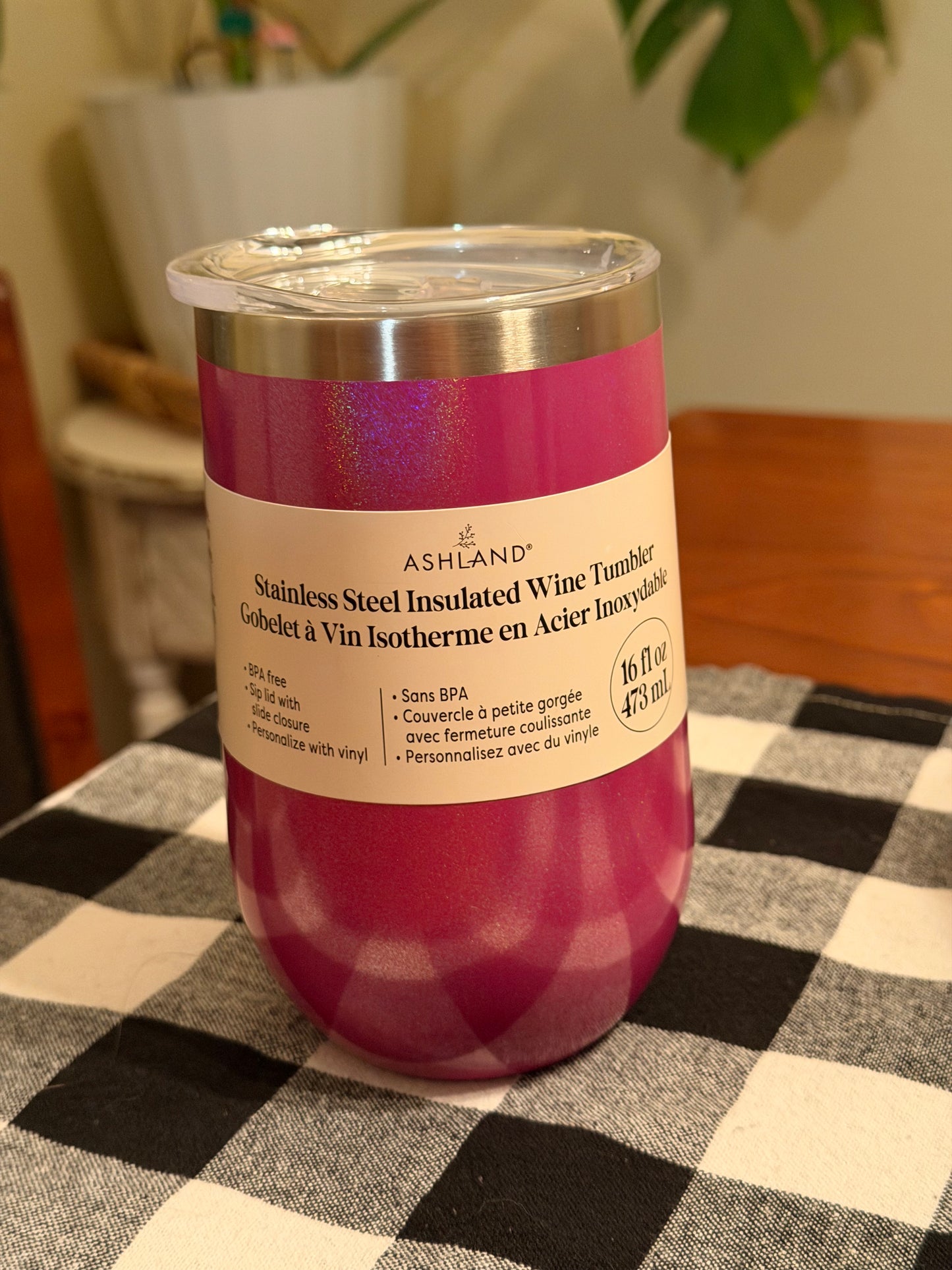 16oz Stainless Steel Wine Tumbler