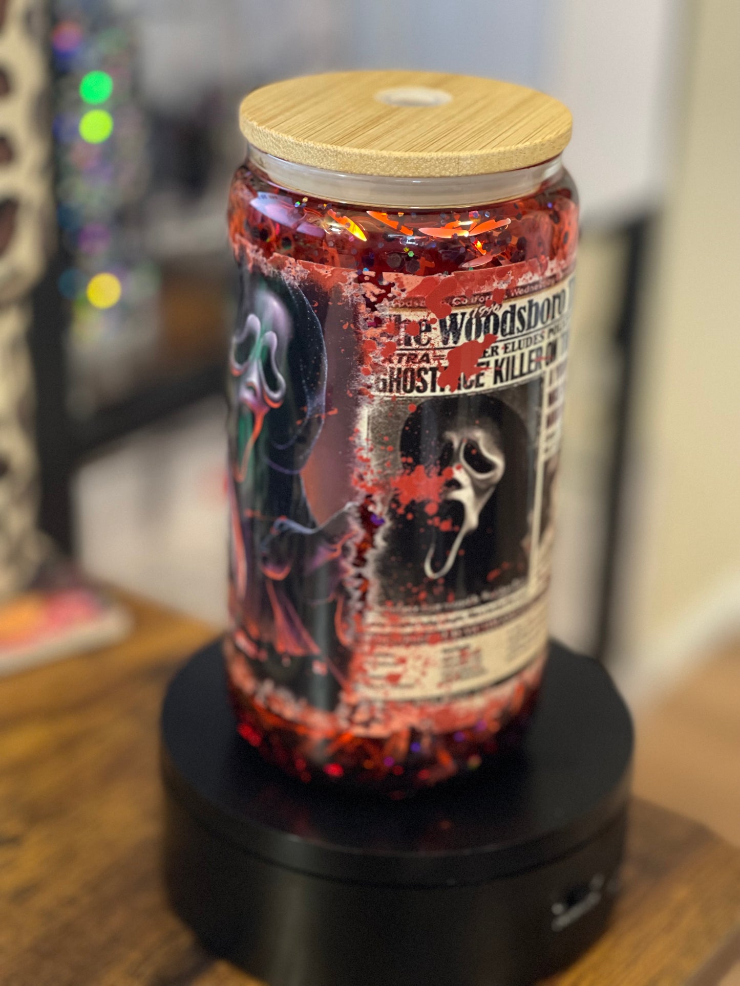 Premade 16oz Glass - Blood Drip