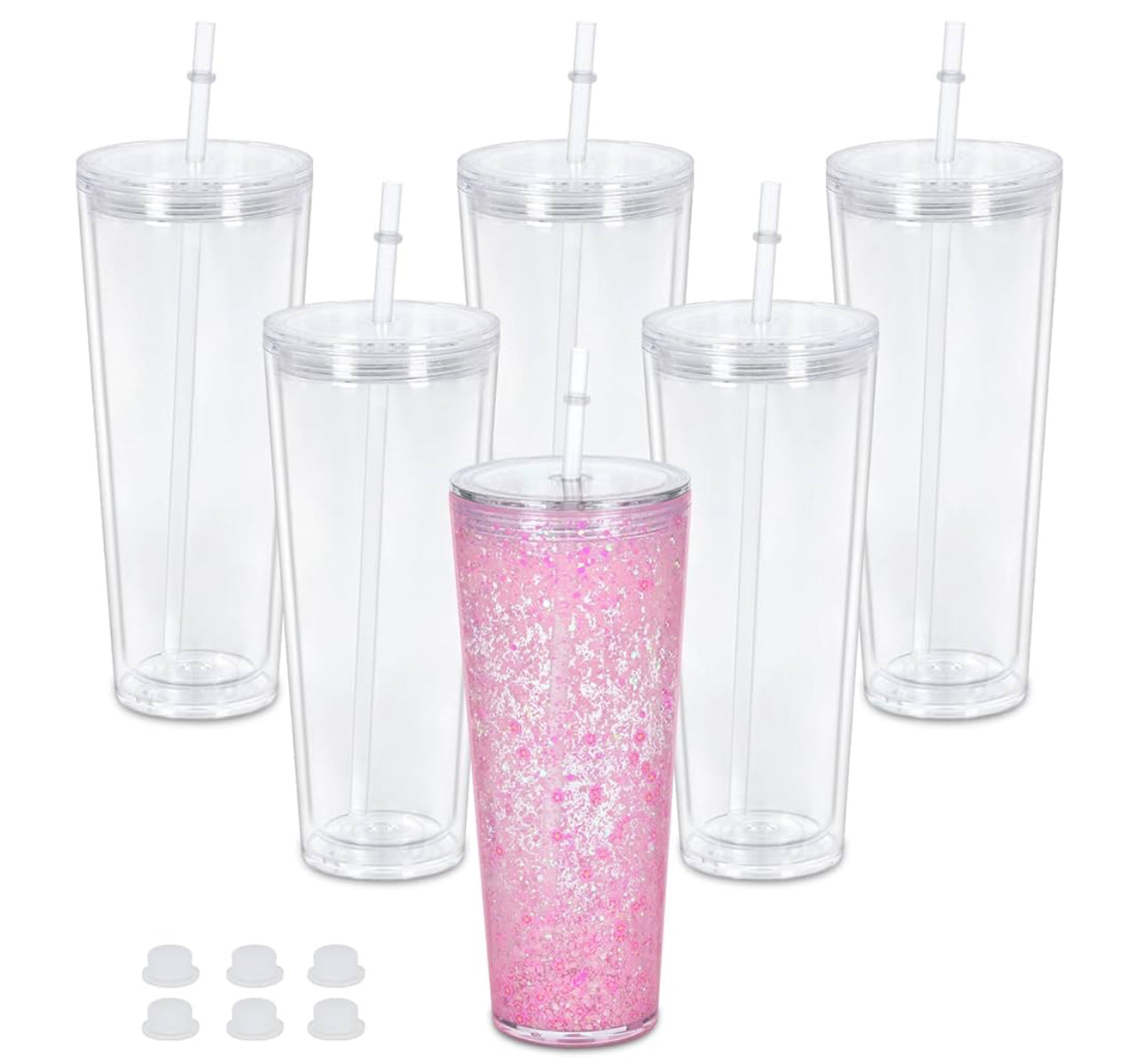 24oz Acrylic Snow-globe Tumbler