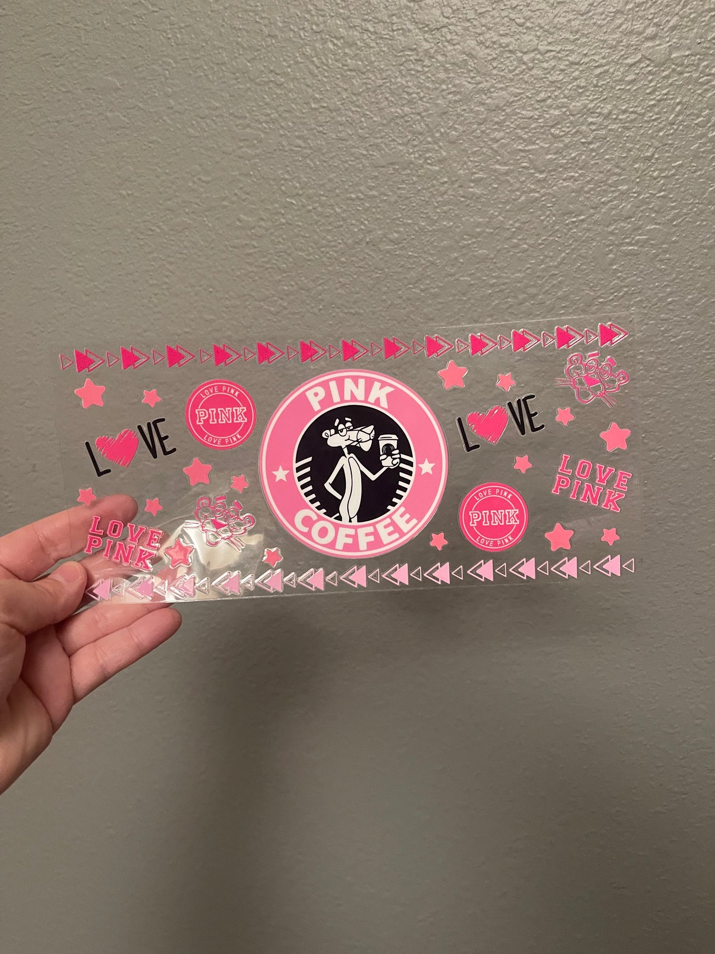 Starbucks Themed Pink Panther