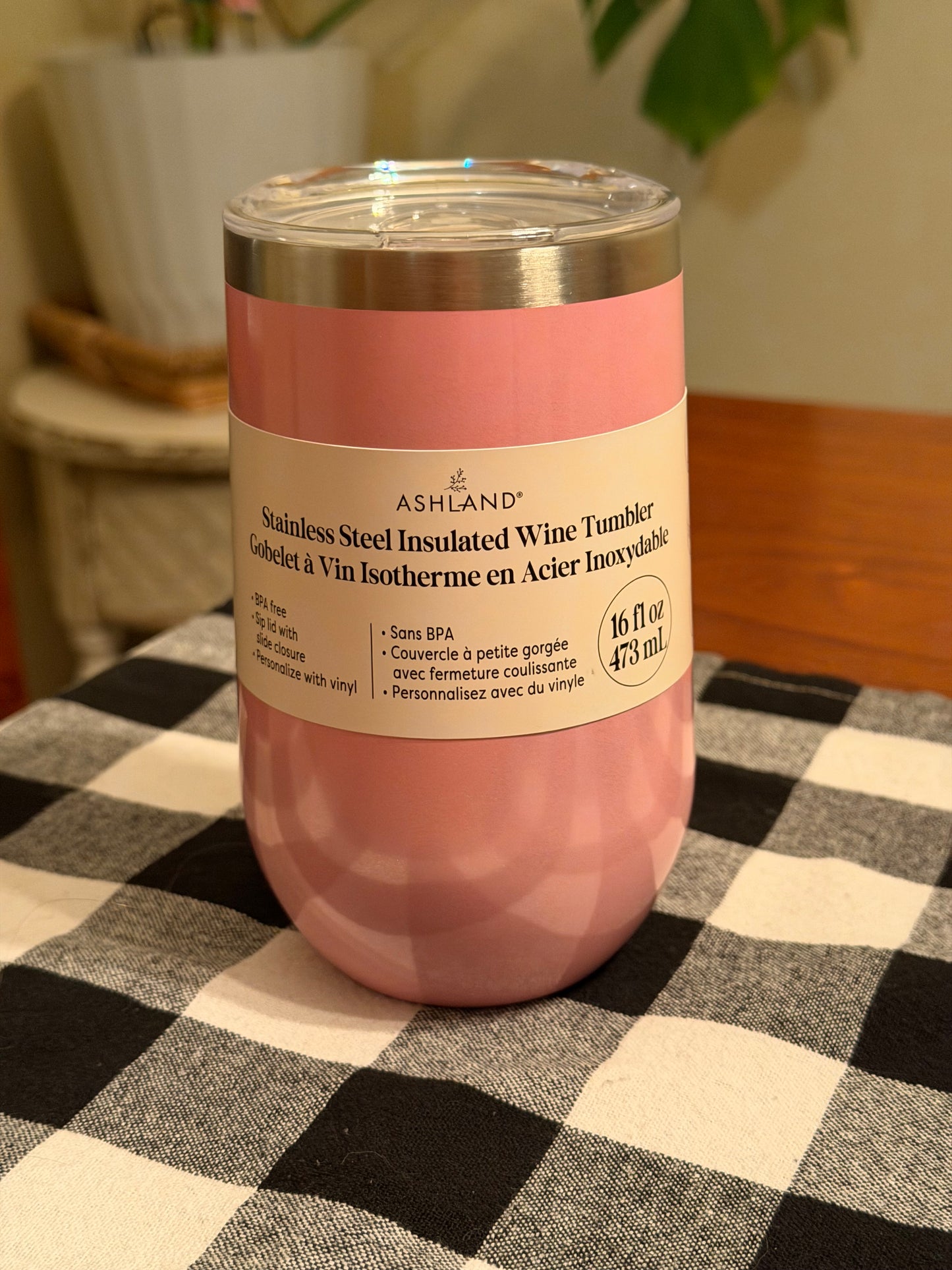 16oz Stainless Steel Wine Tumbler