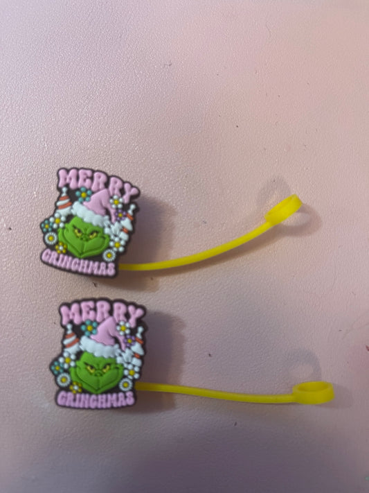 Merry Grinchmas Straw Topper