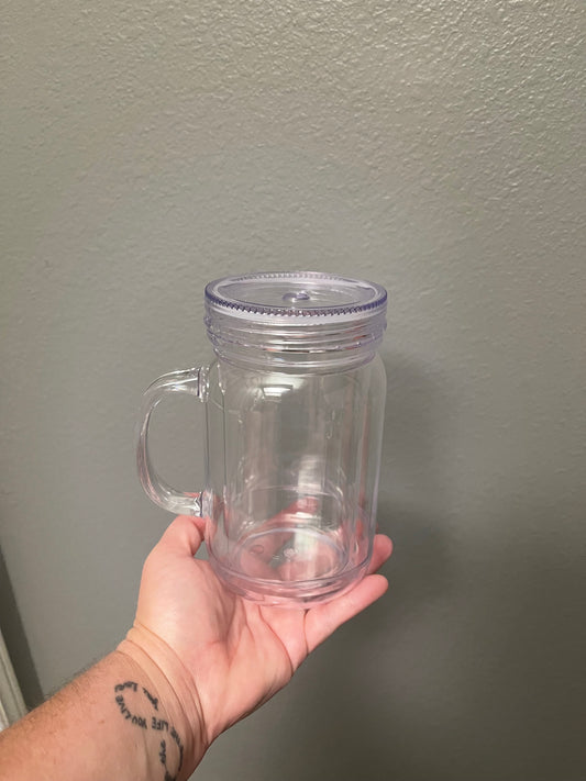 20oz Acrylic Mason Jar Cups