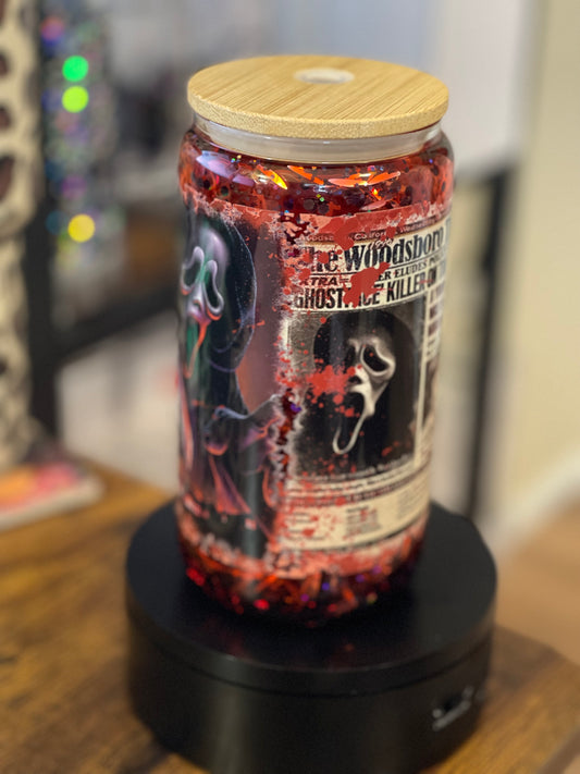 Premade 16oz Glass - Blood Drip